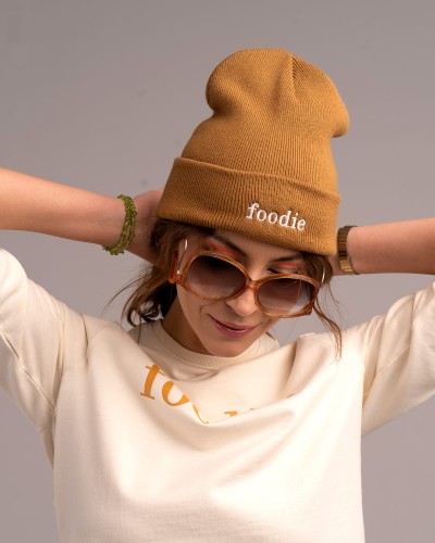 FOODIE OUTLET - czapka beanie karmelowa
