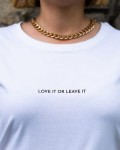 LOVE IT OR LEAVE IT - koszulka damska biała