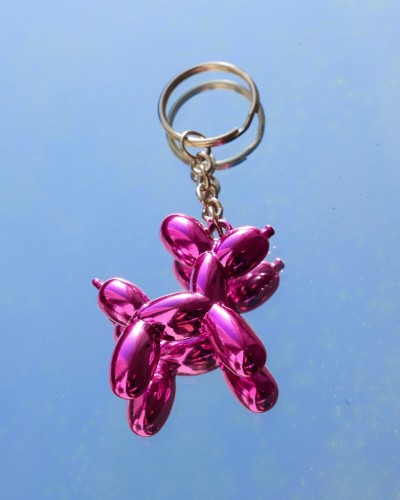 BALLON DOG - Brelok do kluczy dmuchany pies różowy